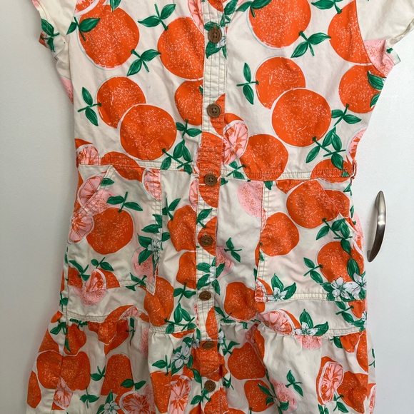 Wonder Nation Orange and Green Floral Dress - Picture 2 of 6